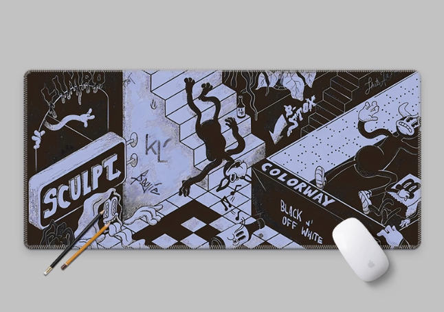 Esports Gaming Youtube - Alas Mouse Edisi Meja Tabung Karet