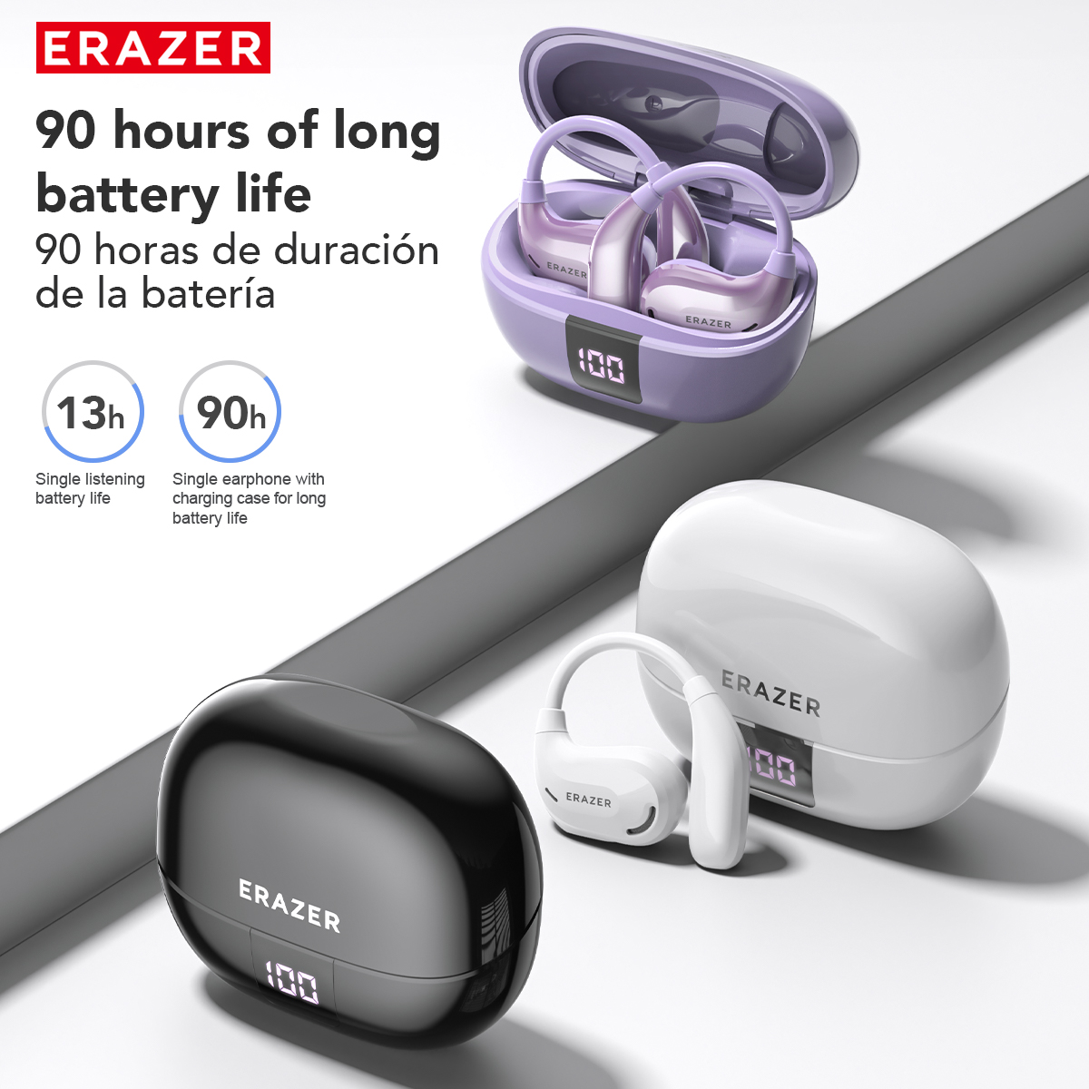 Esports Gaming Earbuds - Earphone Terjemahan AI ERAZER XT66Pro Earbuds