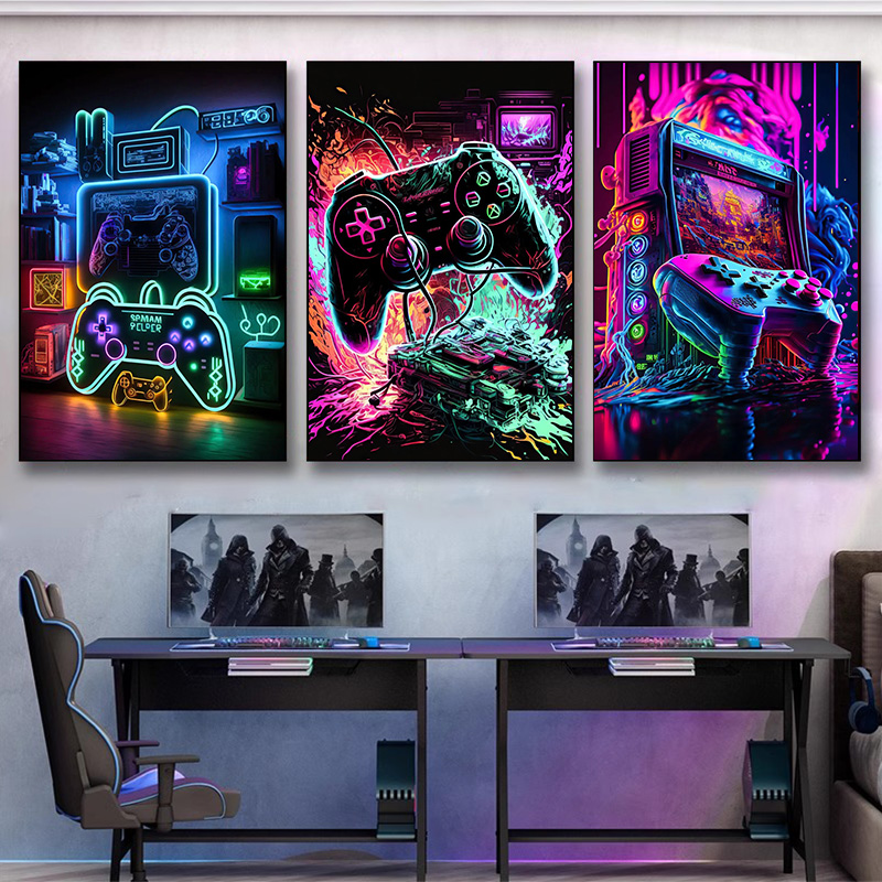 Poster Seni Dinding Gaming Neo - Esports Gaming Youtube ulasan dan harga