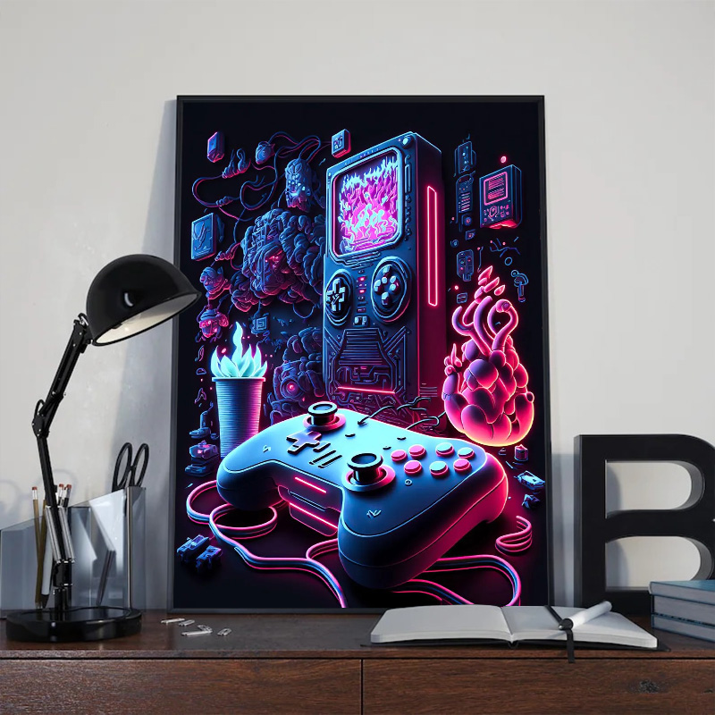 Poster Seni Dinding Gaming Neo - Esports Gaming Youtube ulasan dan harga