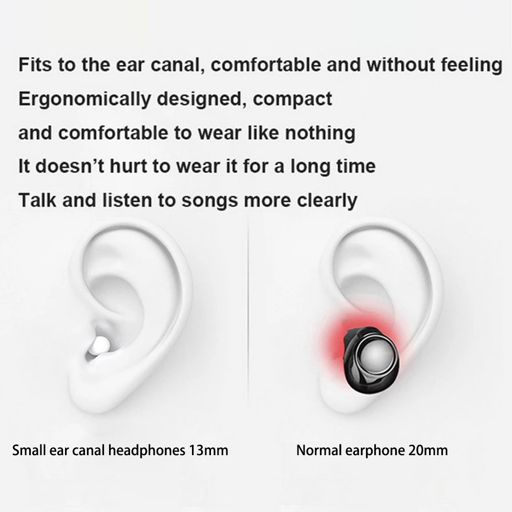 Earphone Mini tak terlihat, he - Esports Gaming Earbuds ulasan dan harga